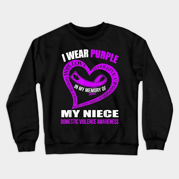 Domestic Violence Awareness Crewneck Sweatshirt by sevalyilmazardal